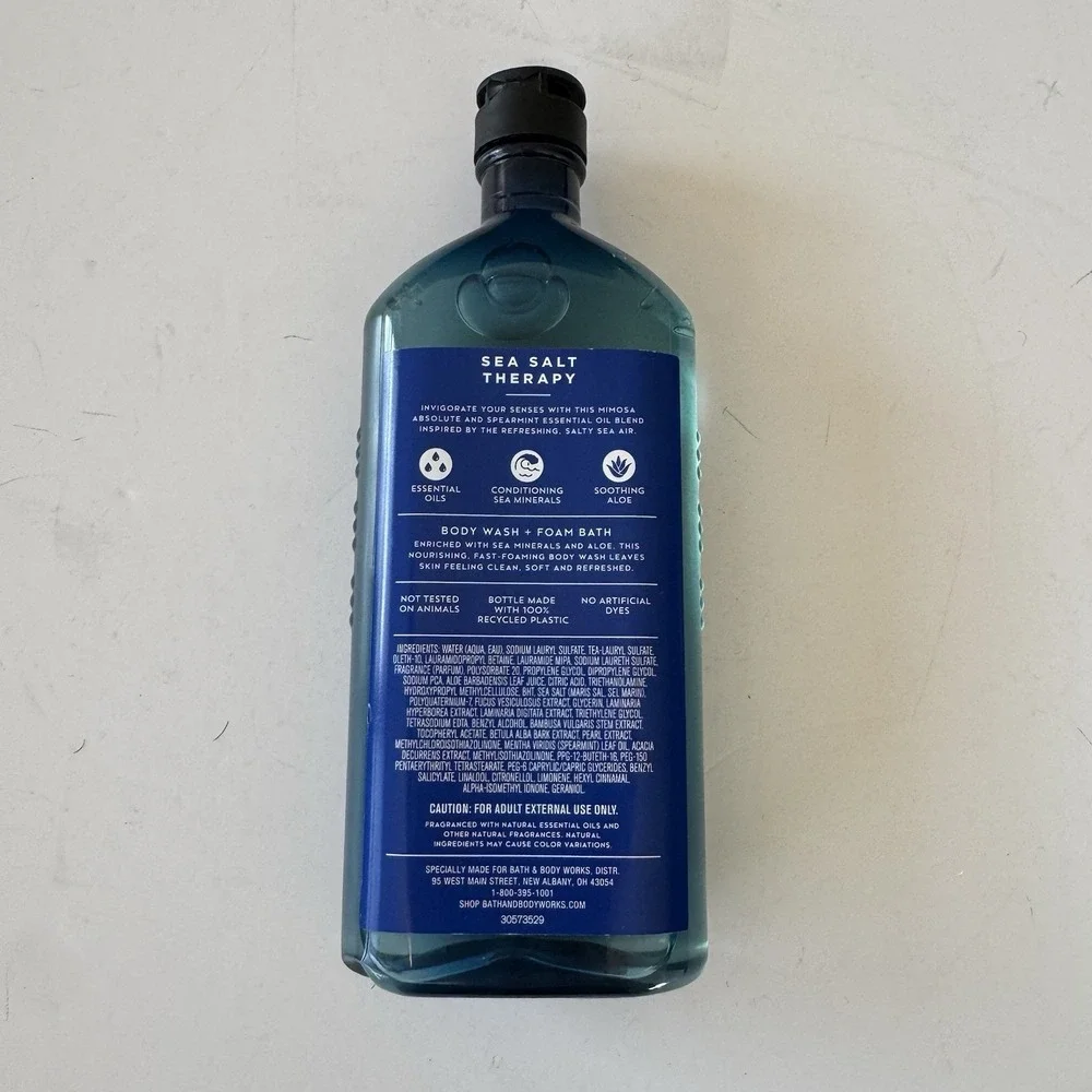 Bath & Body Works Mimosa Spearmint Sea Salt Therapy Body Wash 8 oz RARE New BBW
